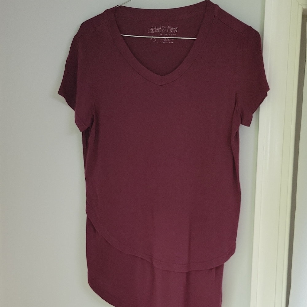 Latched Mama Burgundy Short Sleeve Tee